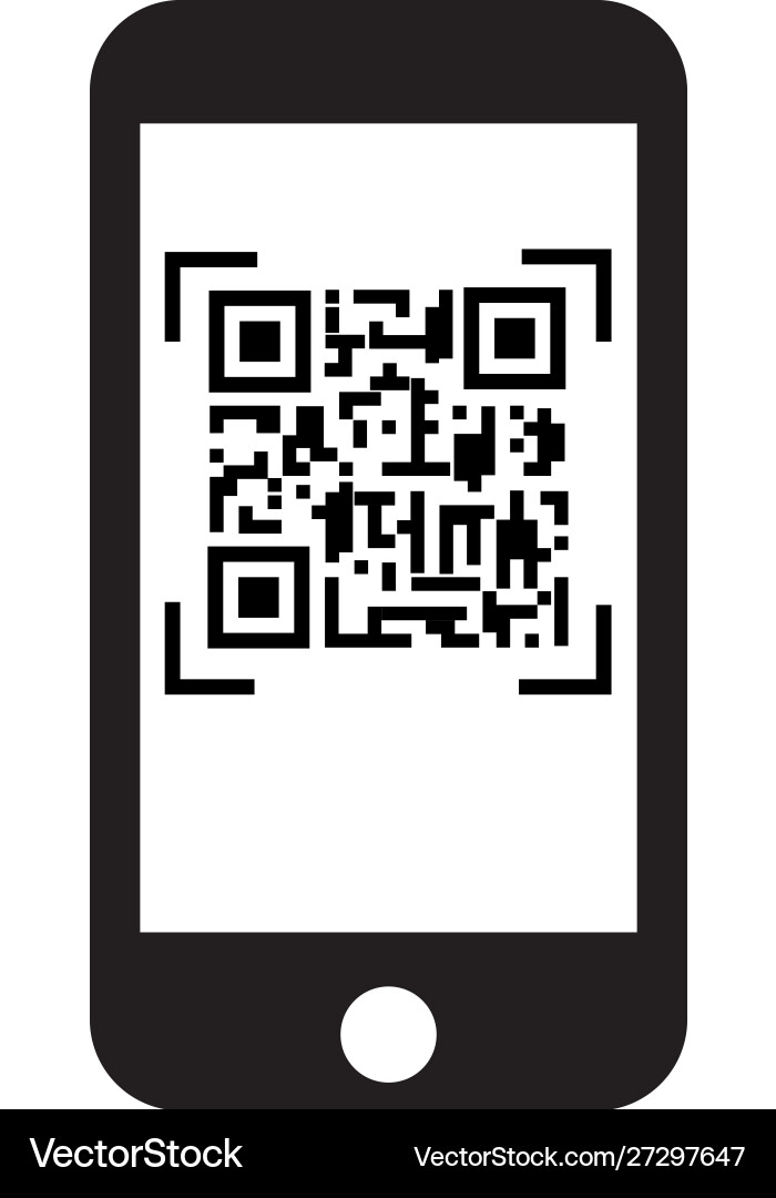 QR Code Scan on Smartphone vector image