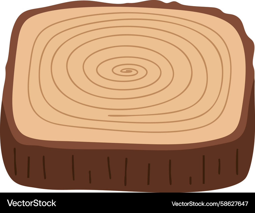 Tree log cross section with visible growth rings Tree log cross section with visible growth rings Vector Image