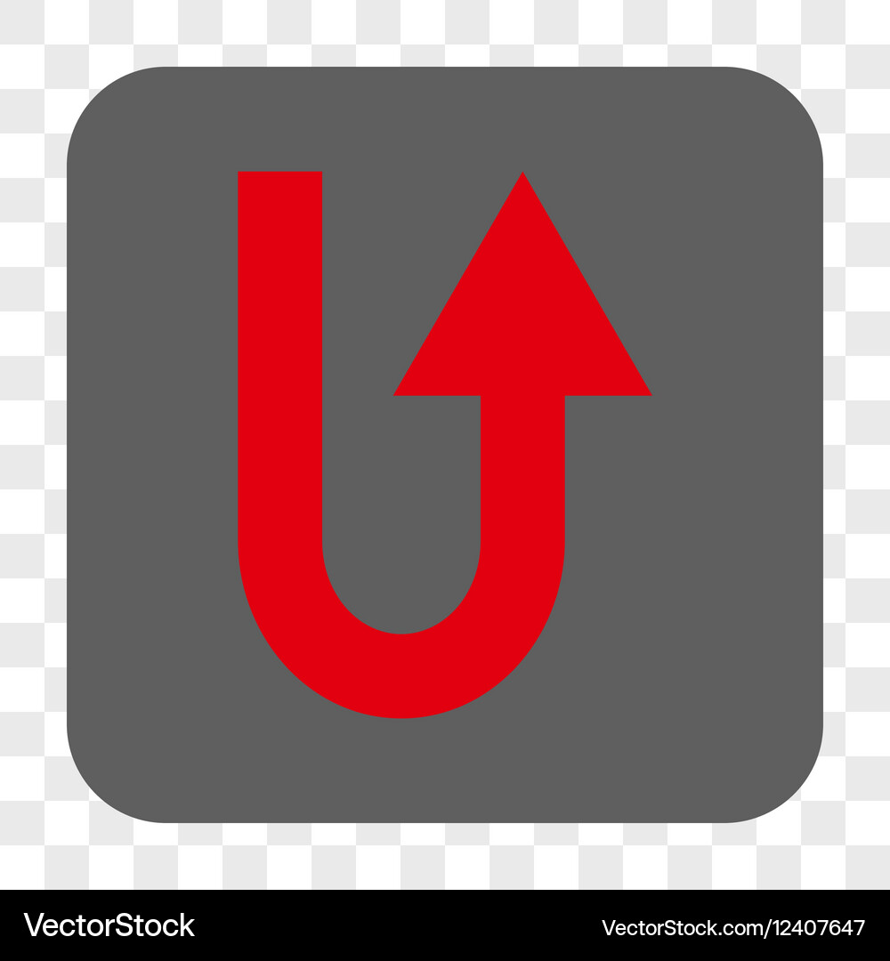 Turn forward rounded square button Vector Image