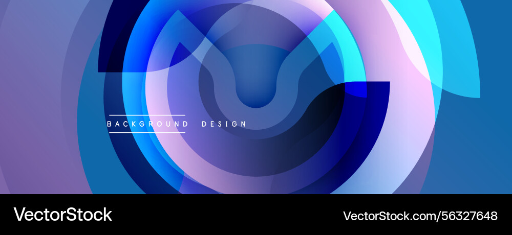 Abstract design features overlapping circular Abstract design features overlapping circular vector image