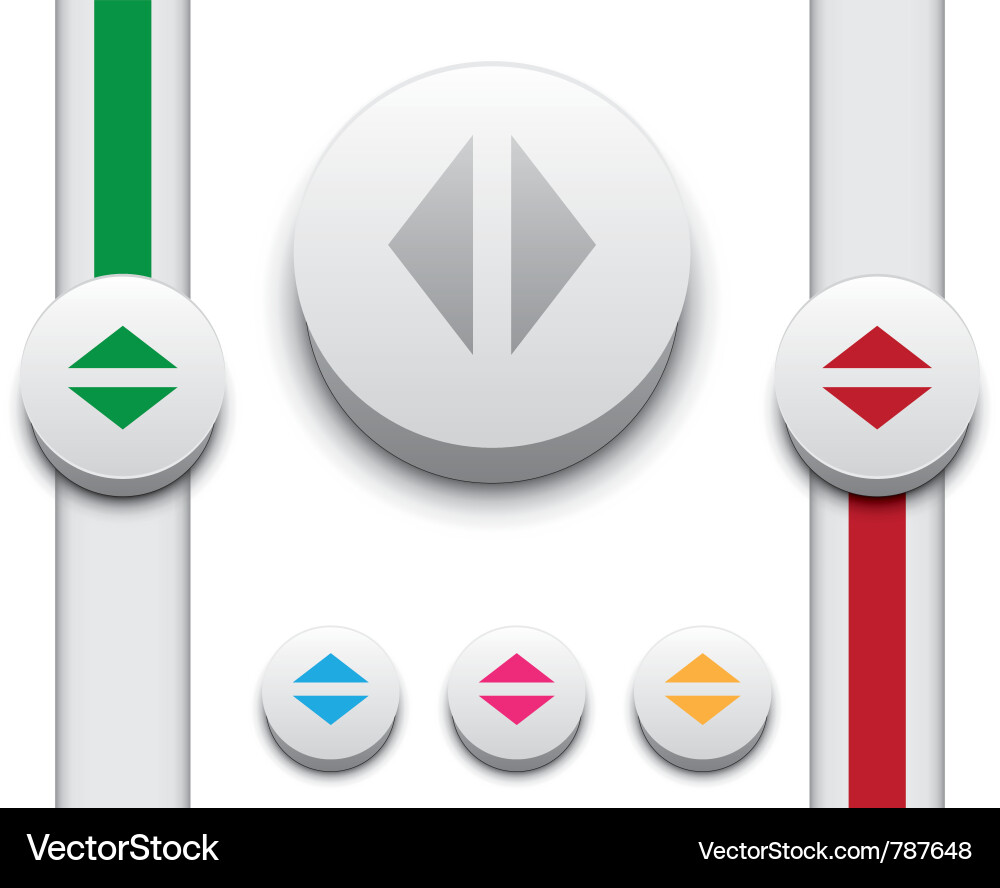 Button icon set vector image