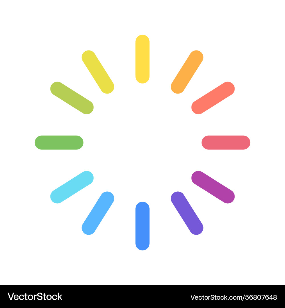 Colorful circle loader icon symbol of reload Colorful circle loader icon symbol of reload Vector Image
