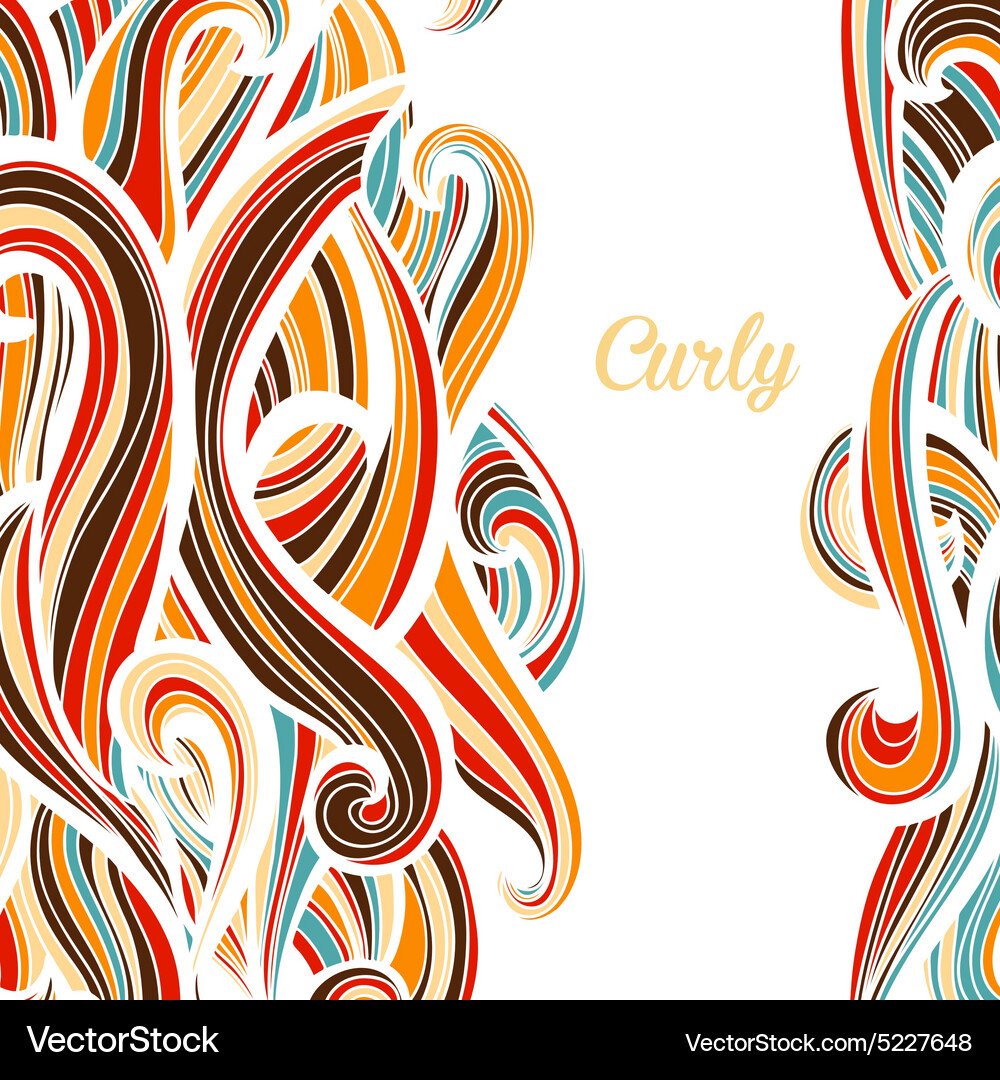 Curl abstract pattern with multicolored waves Vector Image