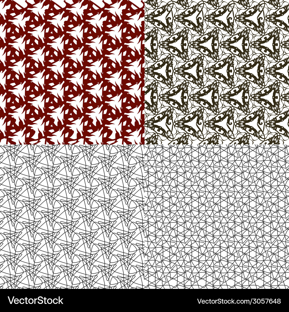 Geometric patterns tiling set of abstract vintage Vector Image