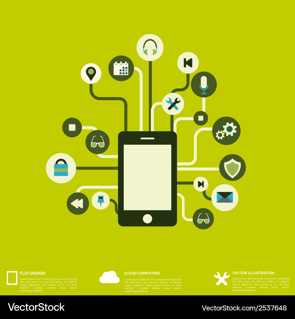 Modern Web Interface with Icons Vector Image