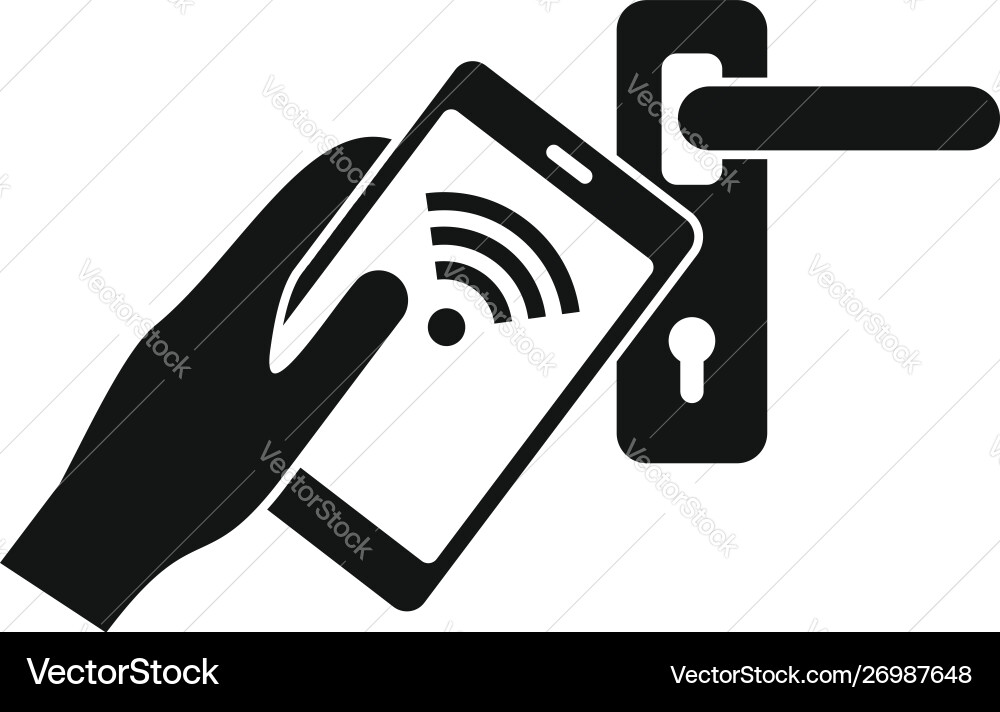 Security smart door lock icon simple style Security smart door lock icon simple style vector image
