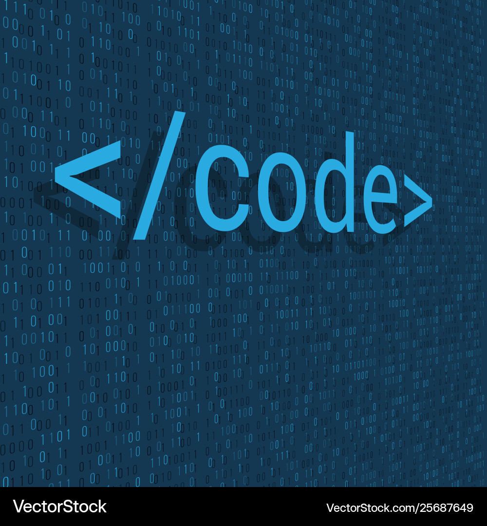 Binary code digital technology background Binary code digital technology background vector image