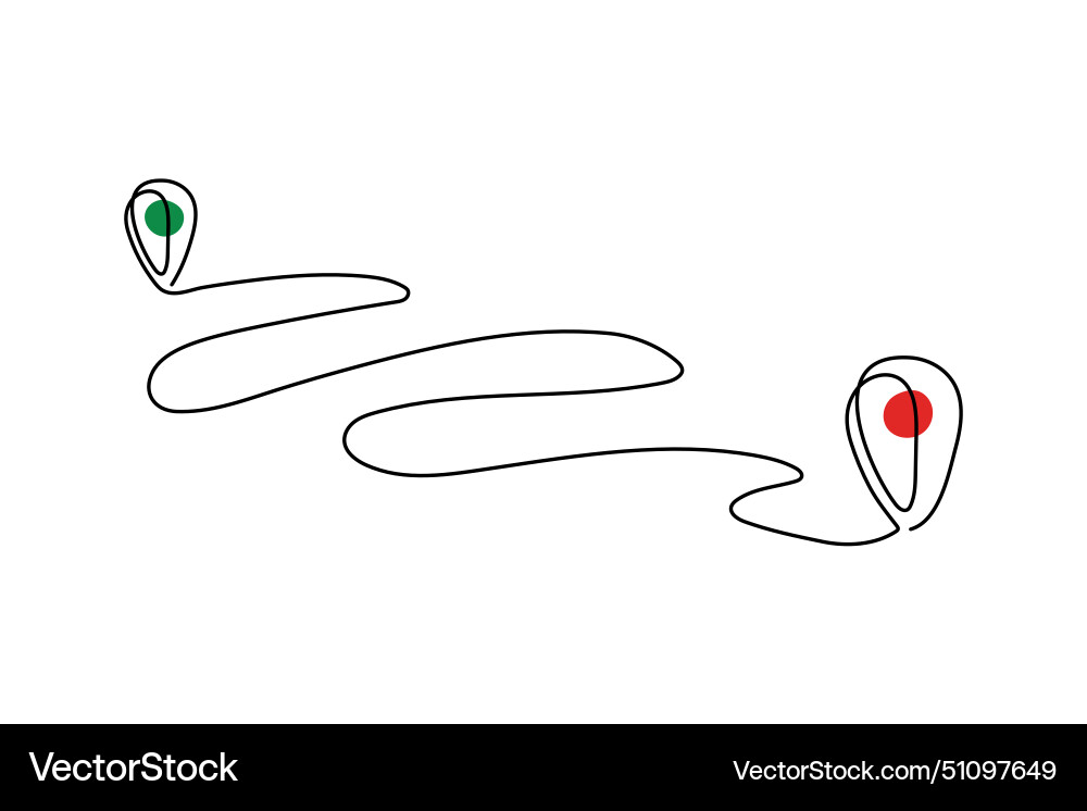 Continuous one line drawing of map view in urban Continuous one line drawing of map view in urban Vector Image