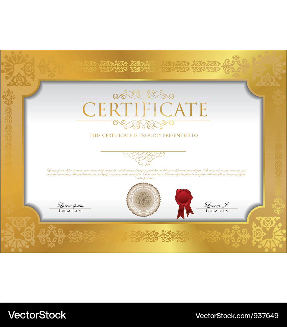 Elegant Certificate Template Vector Image