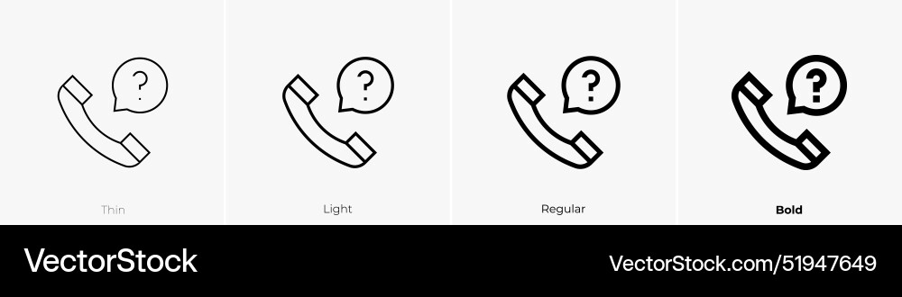 Interview icon thin light regular and bold style Interview icon thin light regular and bold style vector image