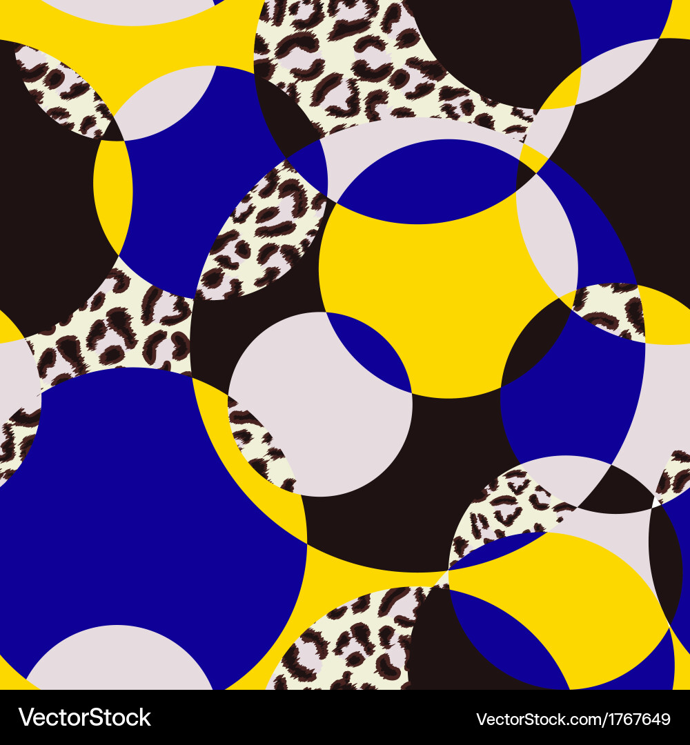 Leopard Circle Pattern vector image