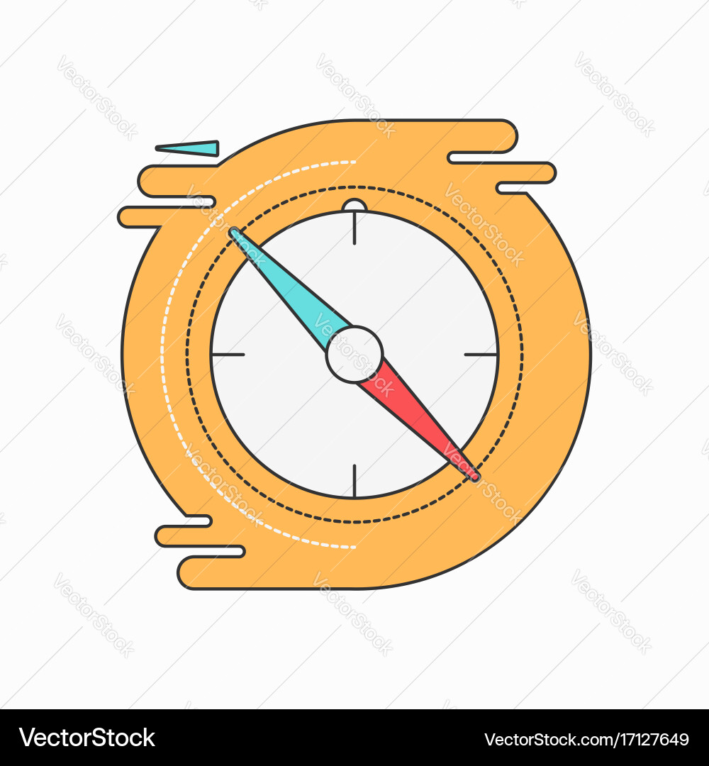Navigation Pointer Symbol - Compass Icon vector image