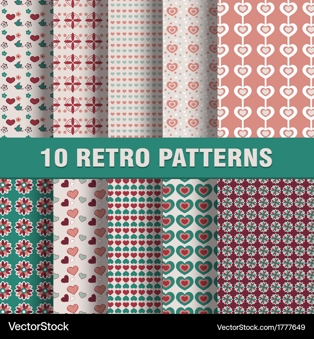 Set of retro patterns Vector Image