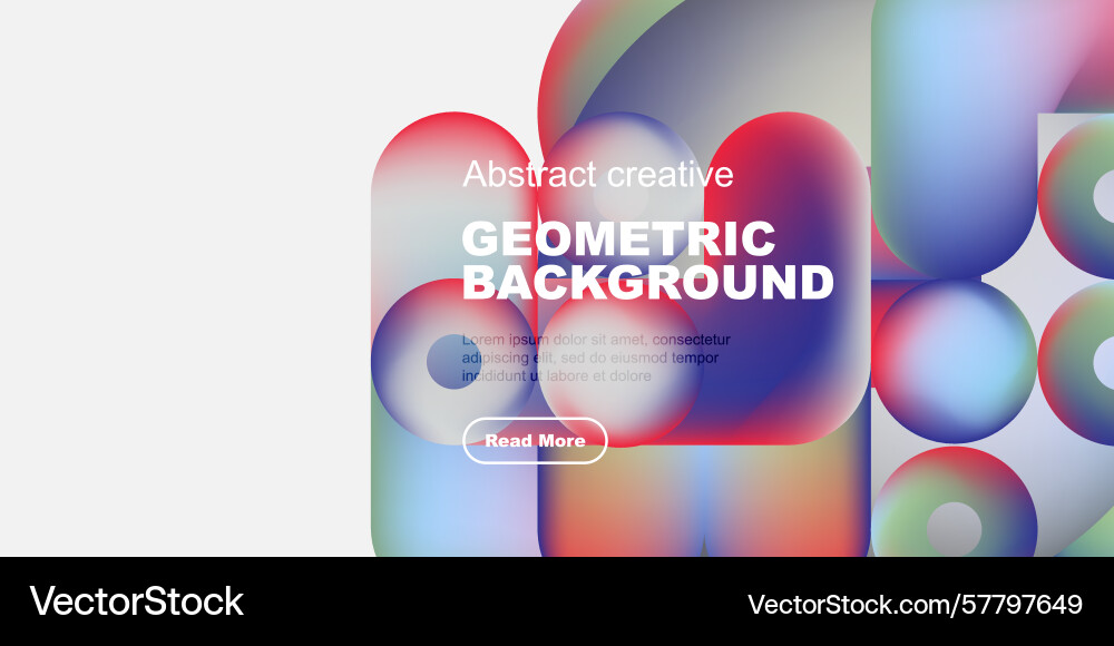 Vibrant geometric shapes overlap creating Vector Image
