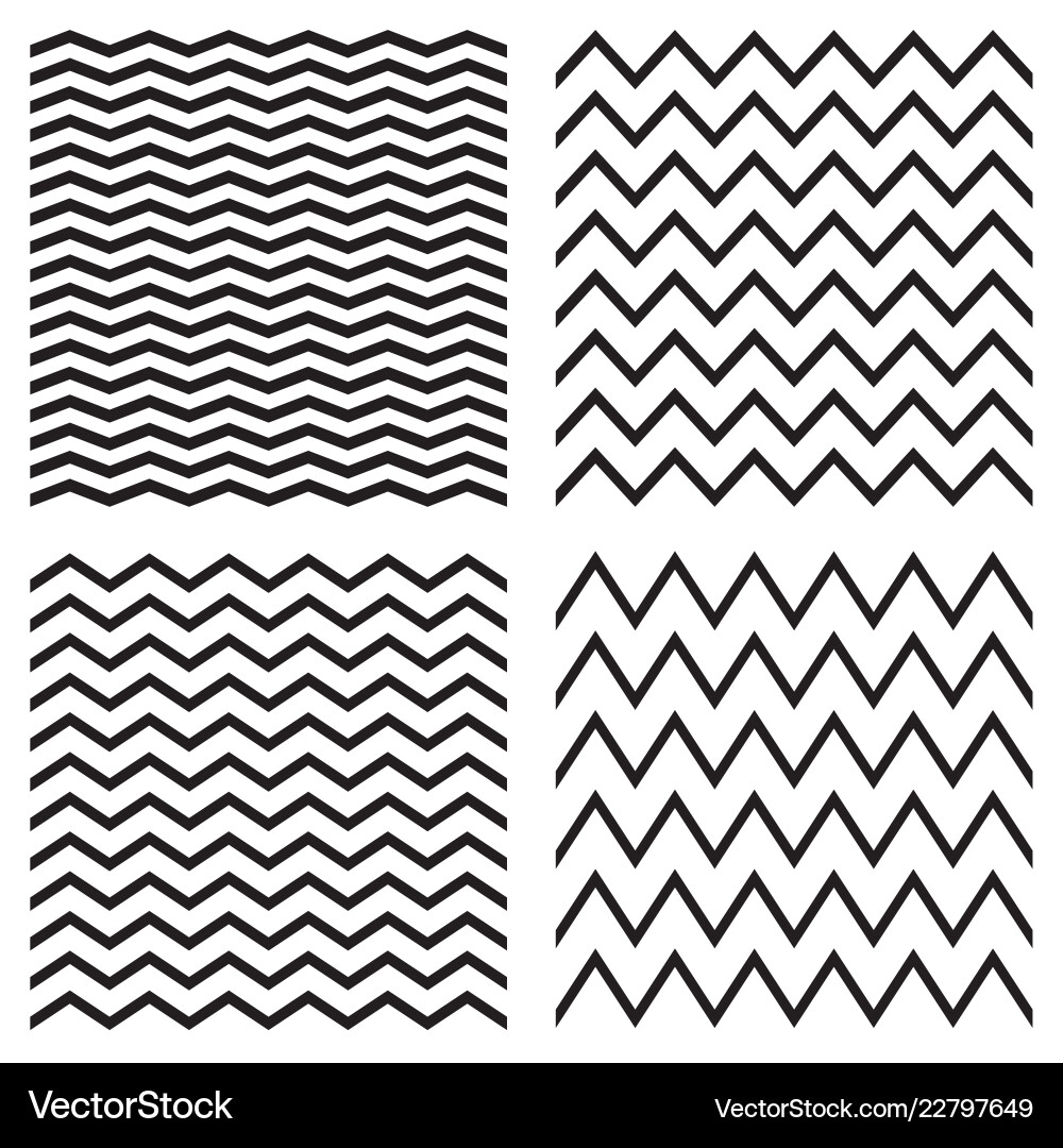 Zigzag Pattern Tile Set vector image