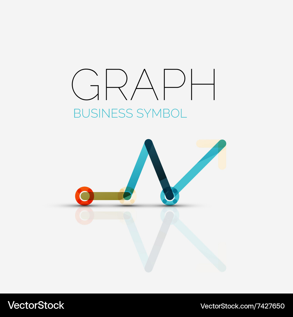 Abstract logo idea linear chart or graph Vector Image