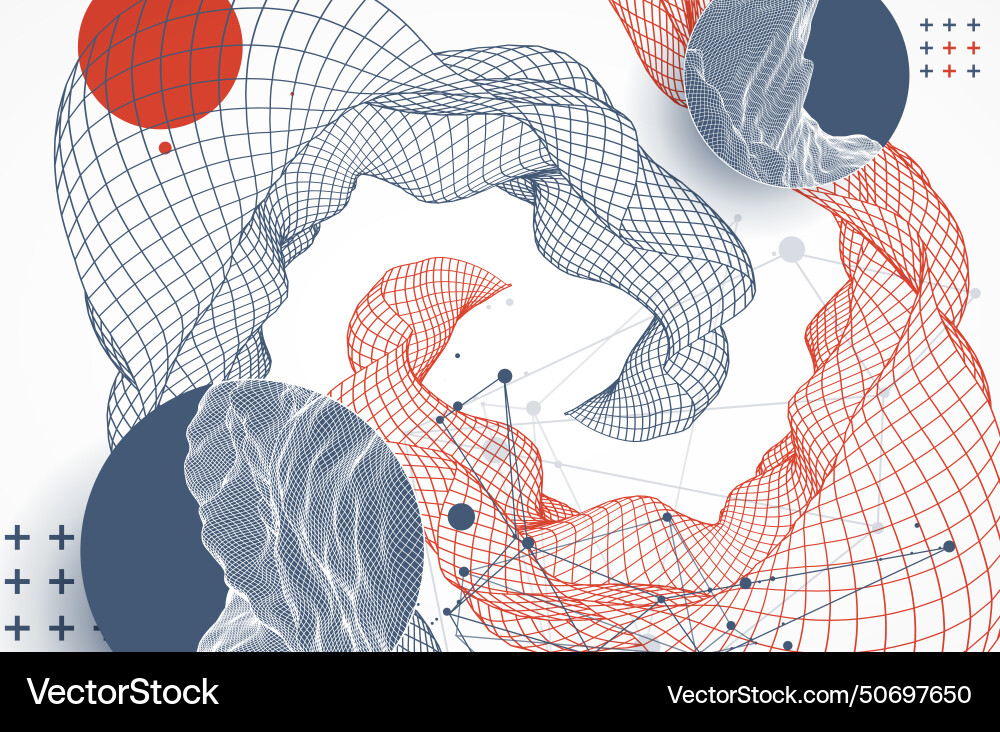 Abstract wave is made in a frame style template Abstract wave is made in a frame style template vector image