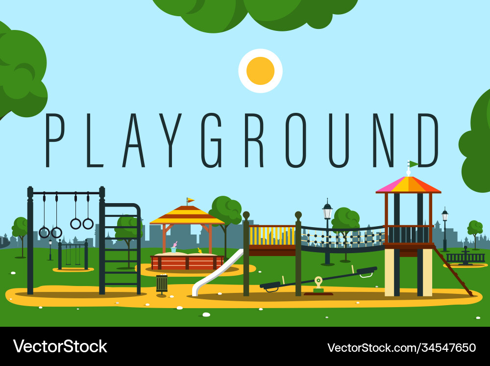 Empty playground Empty playground vector image