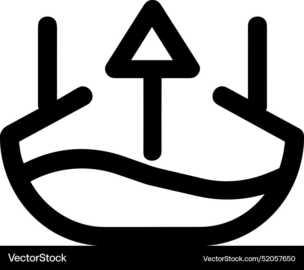 Upload outline icon symbol image Vector Image