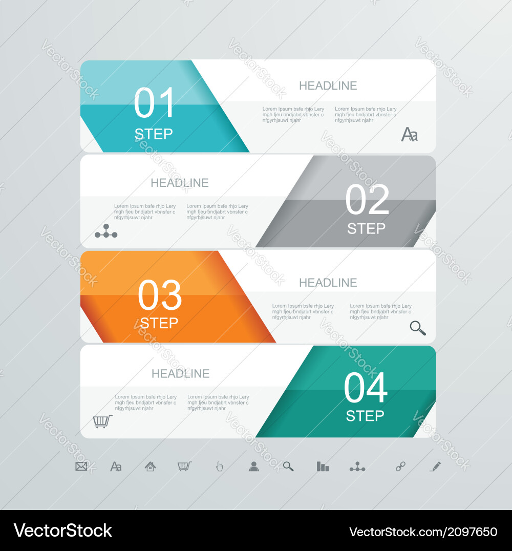 Website Element Icons - Blank Template vektorbild