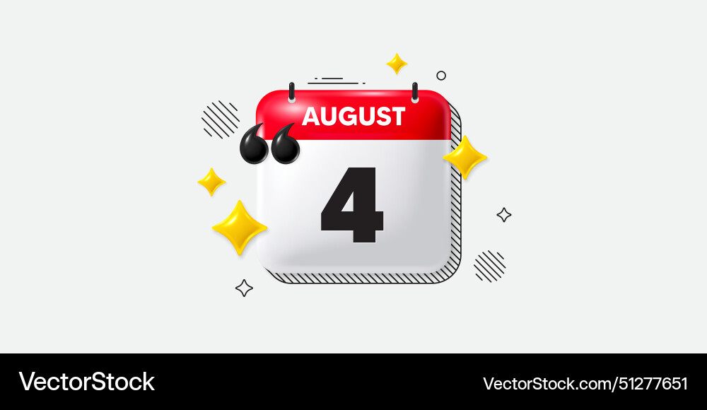 4th day of the month icon event schedule date 4th day of the month icon event schedule date vector image