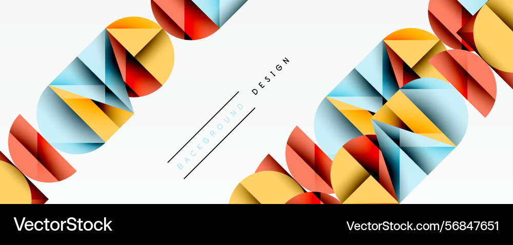 Abstract geometric shapes create dynamic waves vector image