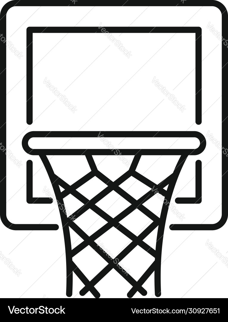 Basketball board icon outline style Basketball board icon outline style vector image