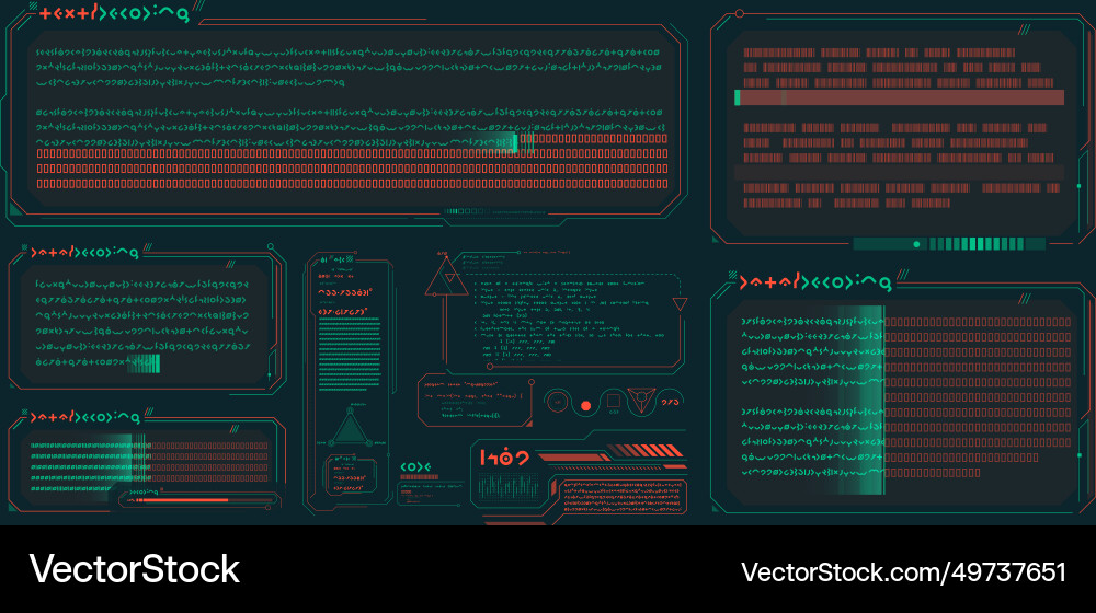 Data elements for sci-fi interface Data elements for sci-fi interface vector image