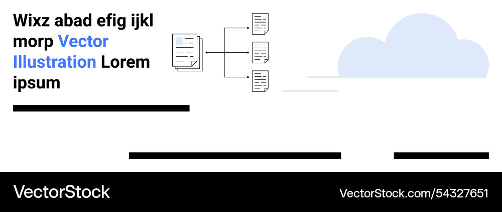 Data organization and information flow with cloud Data organization and information flow with cloud Vector Image