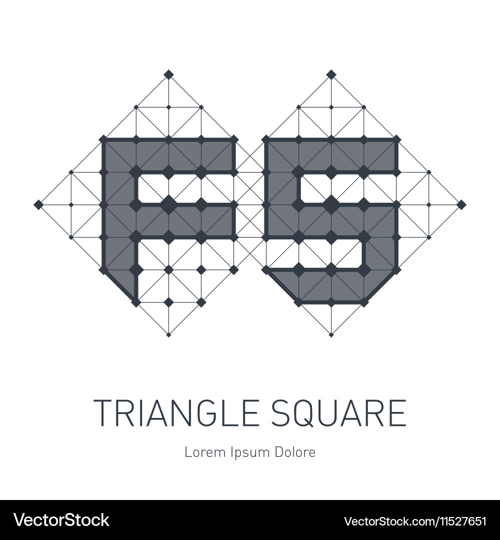 Fs initial logo f and 5 logotype design element vector image