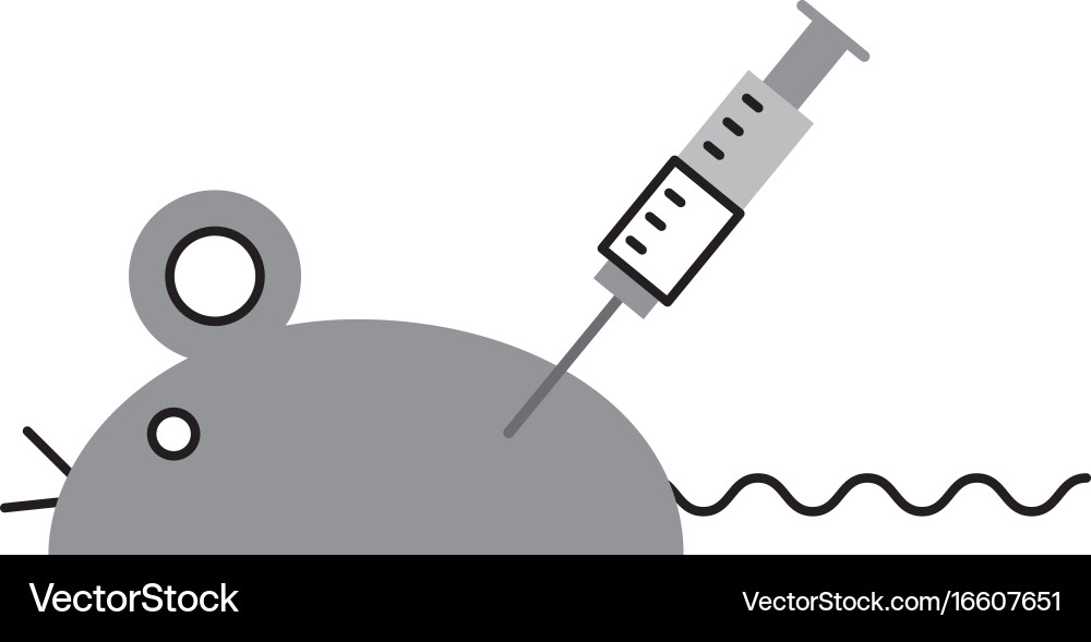 Laboratory mouse with injection vector image