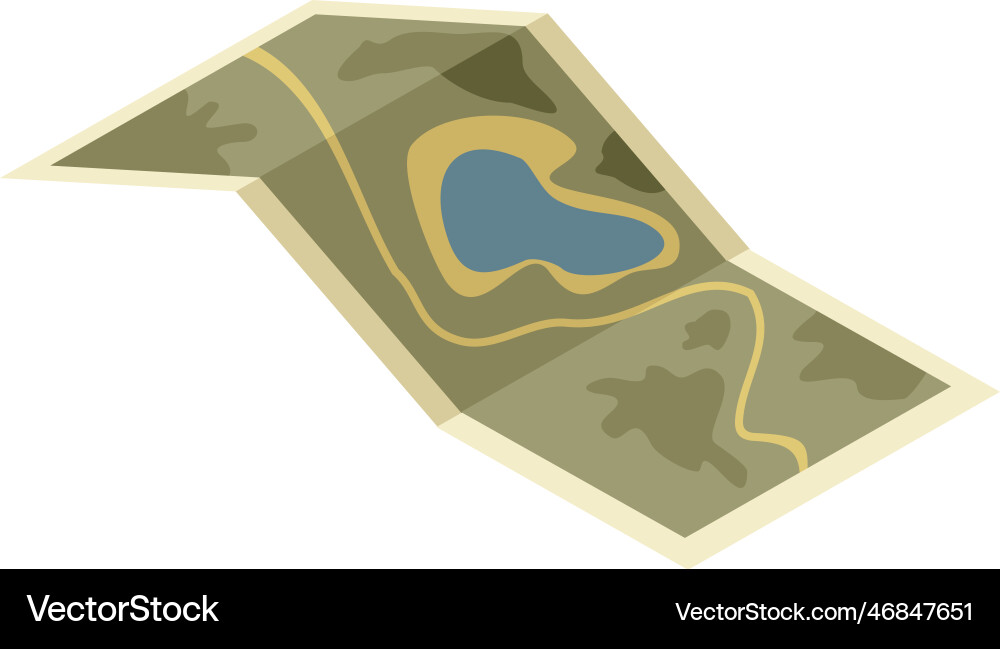 Map isometric icon Map isometric icon vector image