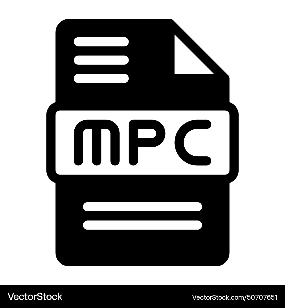 Mpc audio file format icon flat style design Mpc audio file format icon flat style design vector image