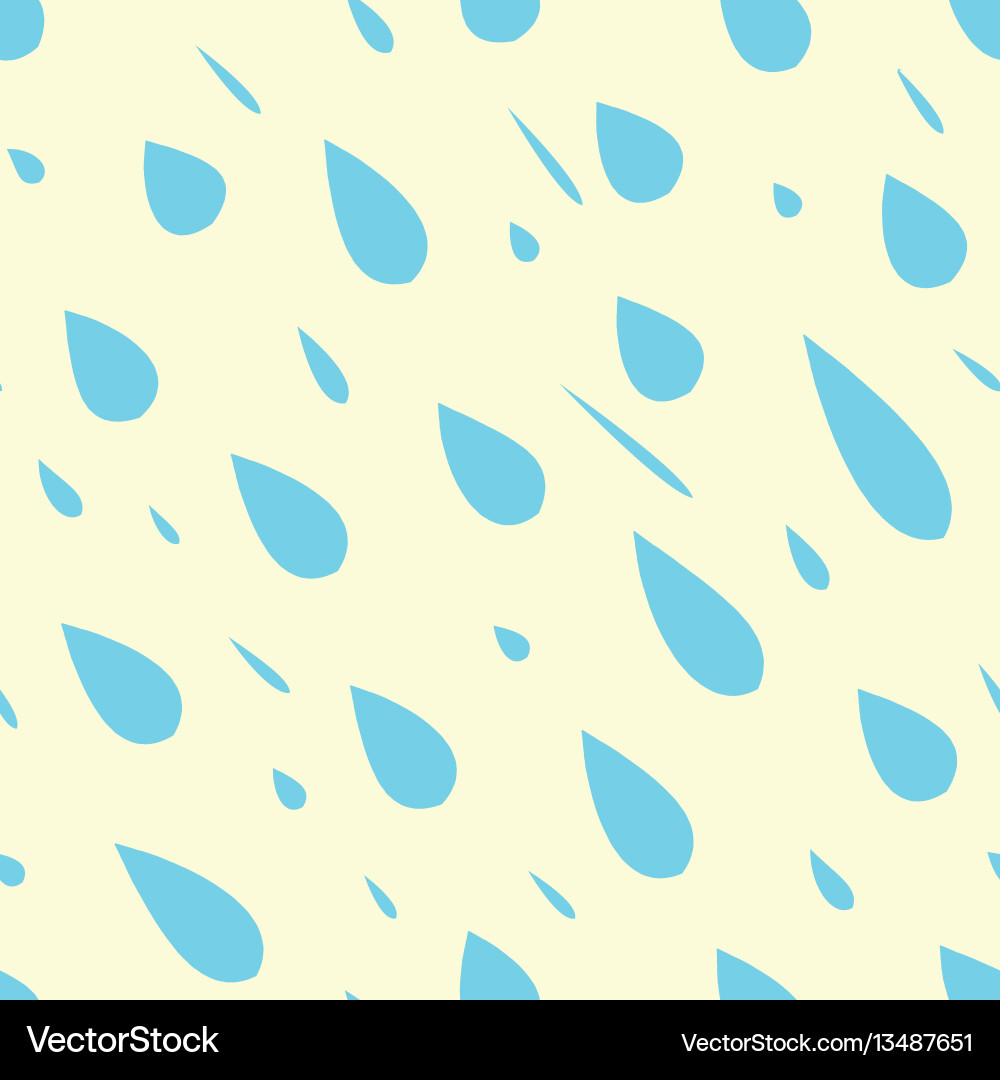 Raindrop Seamless Pattern vector image