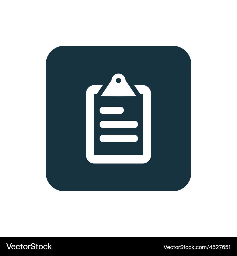 Rounded Square List Icon Vector Image