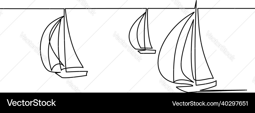 Segelboote unter Vollsegel auf See Segellogo Segelboote unter Vollsegel auf See Segellogo vektorbild
