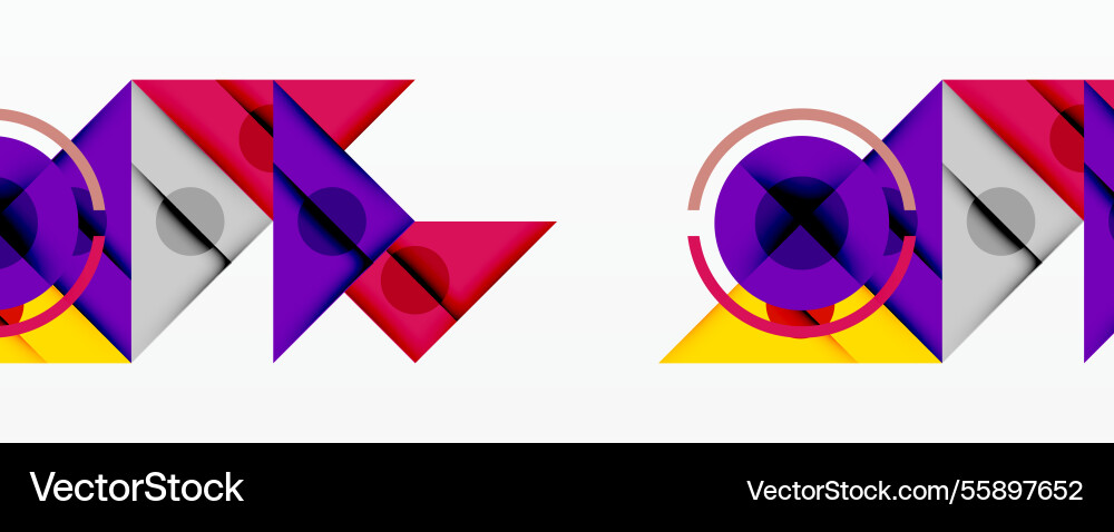 Abstract geometric composition with overlapping Abstract geometric composition with overlapping Vector Image