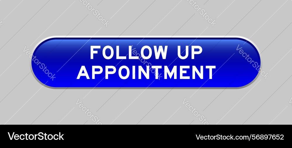 Blue color capsule shape button with word follow Blue color capsule shape button with word follow vector image