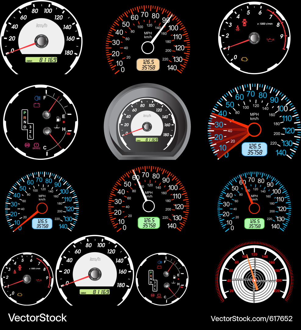 Car Speedometer Instruments vector image