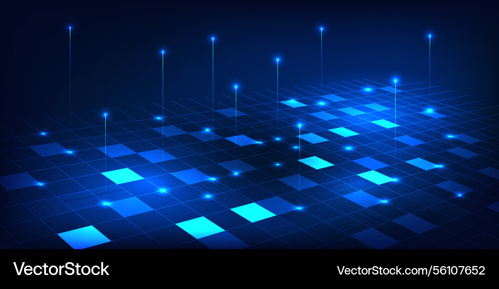 Data technology the rising grid using Royalty Free Vector