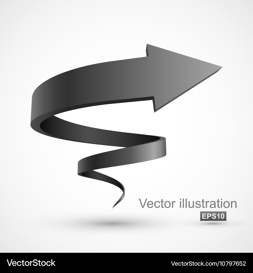 Dynamic Spiral Arrow vector image