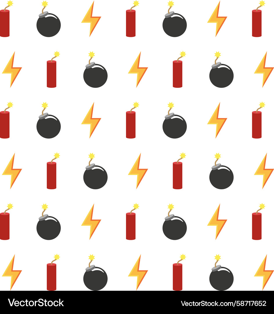 Explosive items pattern Vector Image