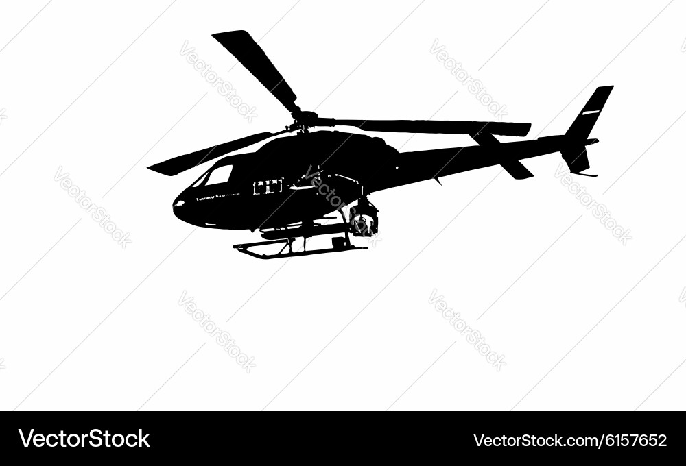 Helicopter Silhouette Vector Image
