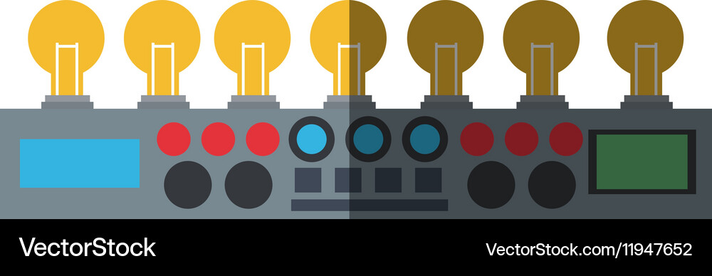 Isolated robot with light bulb design Vector Image