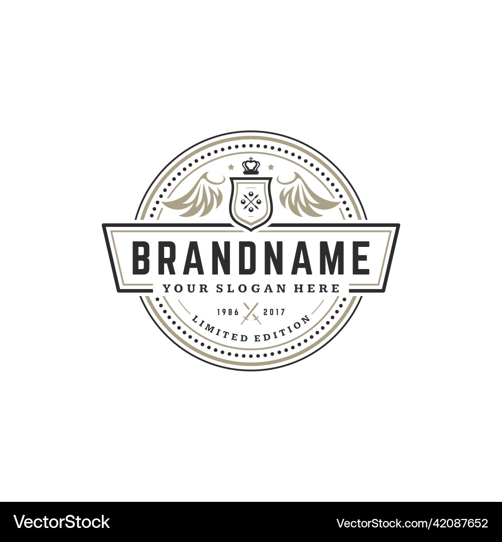 Luxury logo template object for logotype Luxury logo template object for logotype Vector Image