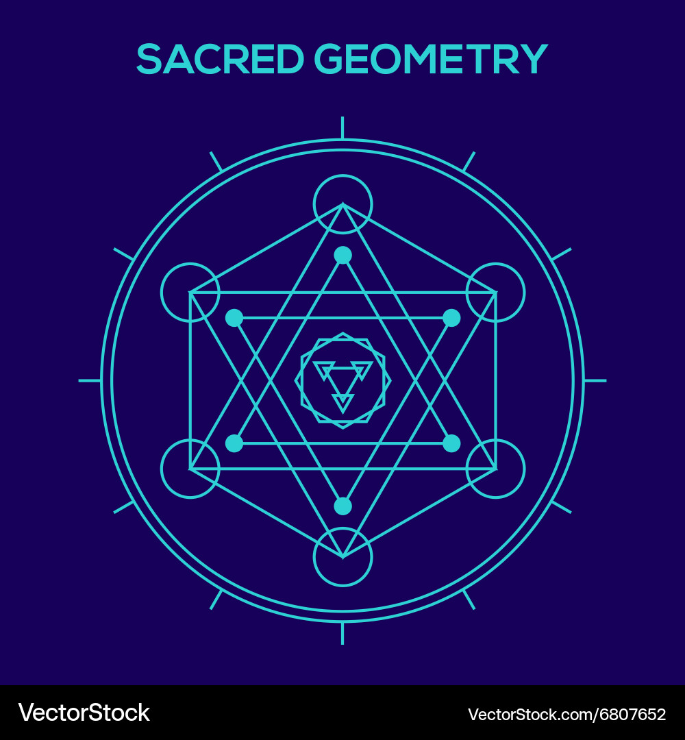 Sacred Geometry Symbols Vector Image