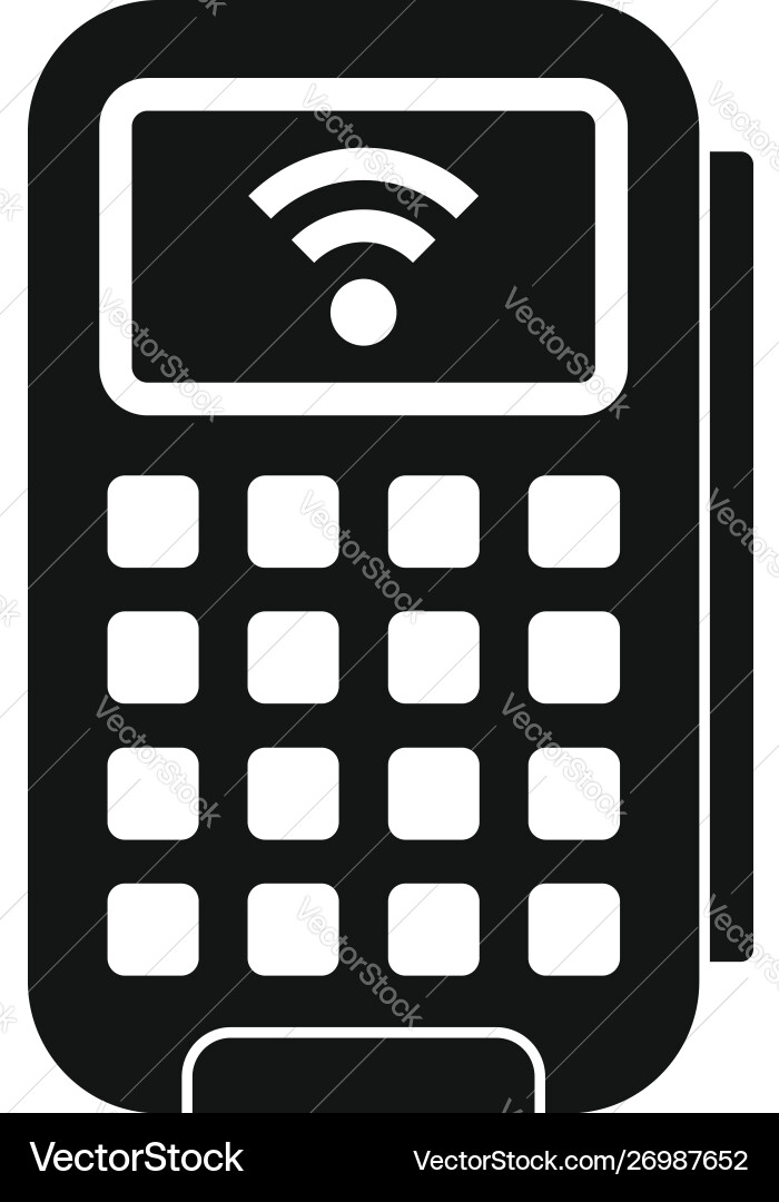 Smart door keypad icon simple style Smart door keypad icon simple style vector image