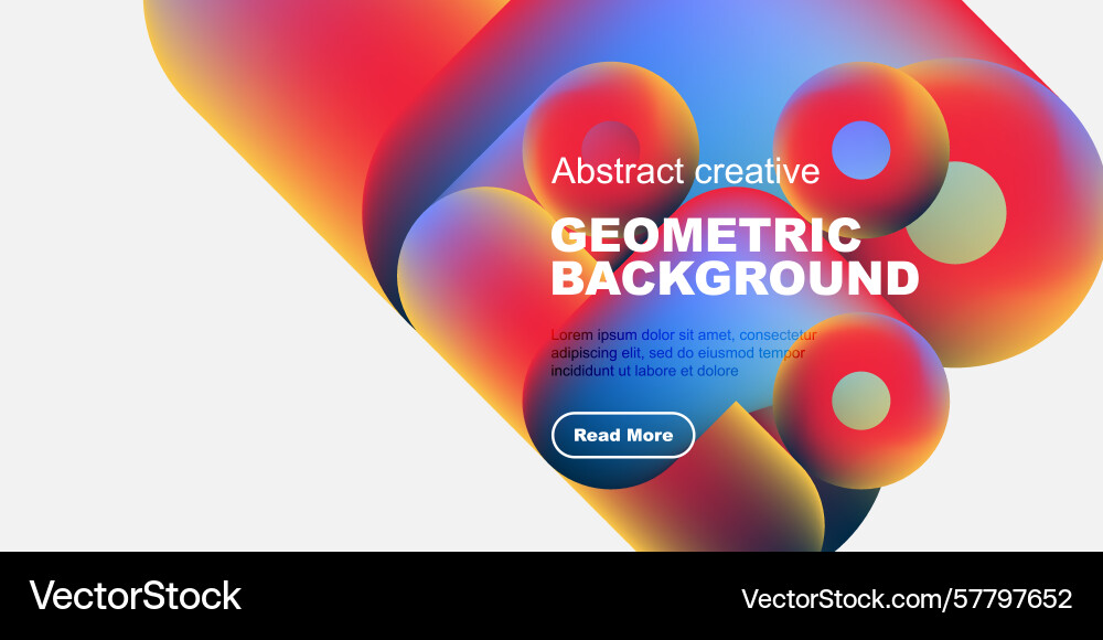 Vibrant abstract shapes overlap creating dynamic Vector Image