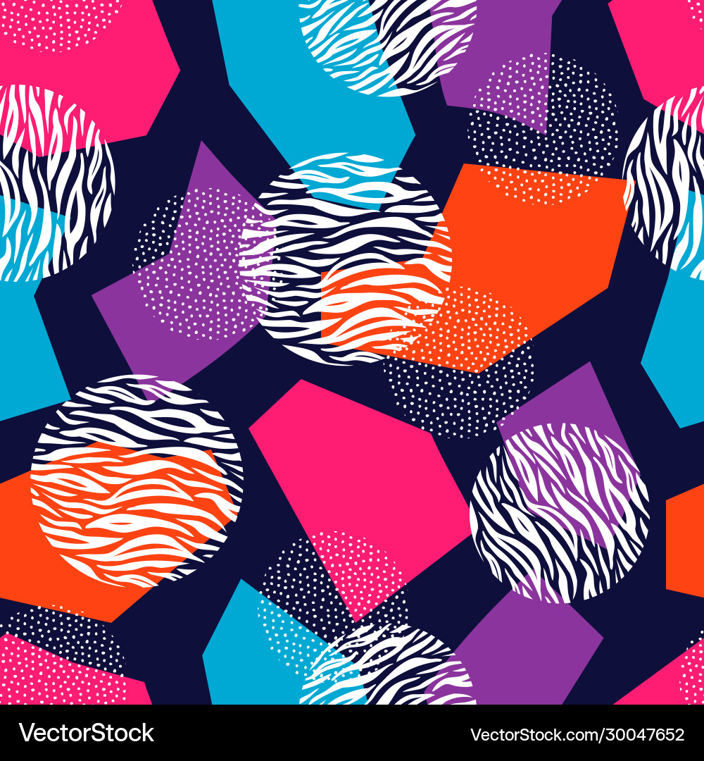 Zebra Print Geometric Pattern vector image