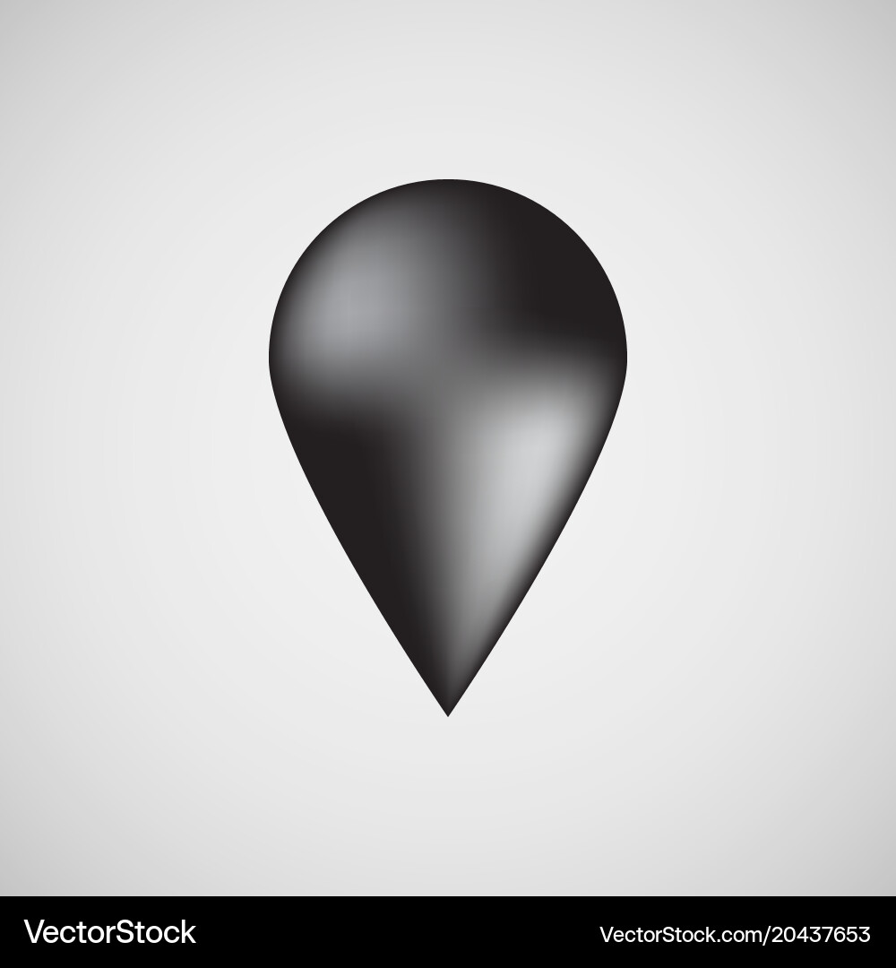 Black bubble map pointer badge vector image